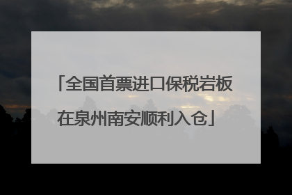 全国首票进口保税岩板在泉州南安顺利入仓